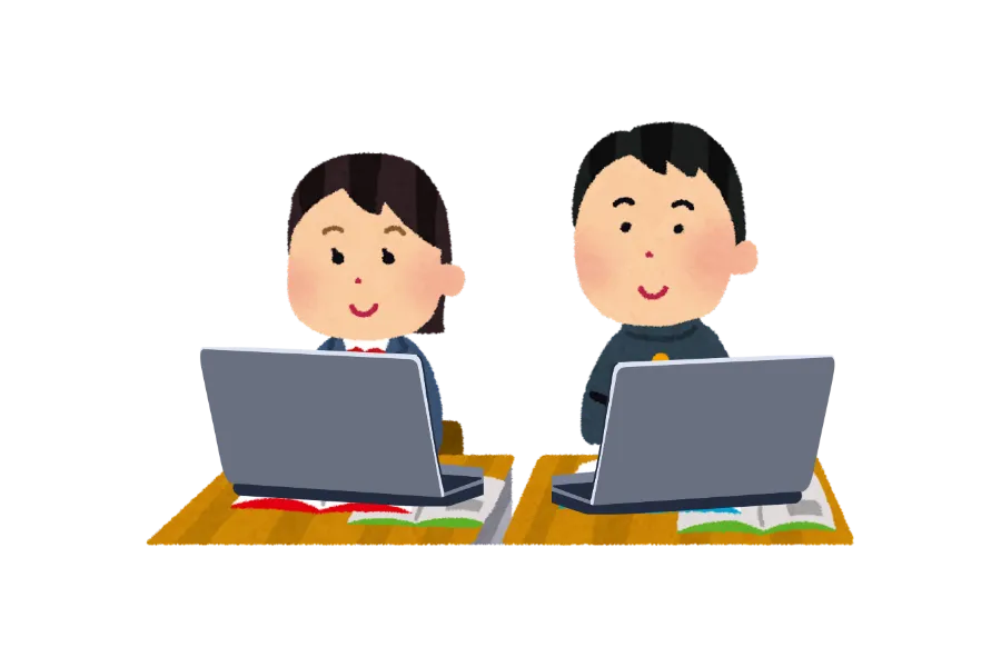 Students on laptops