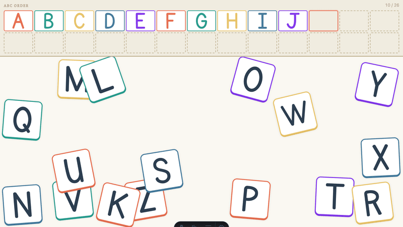ABC Order game screenshot