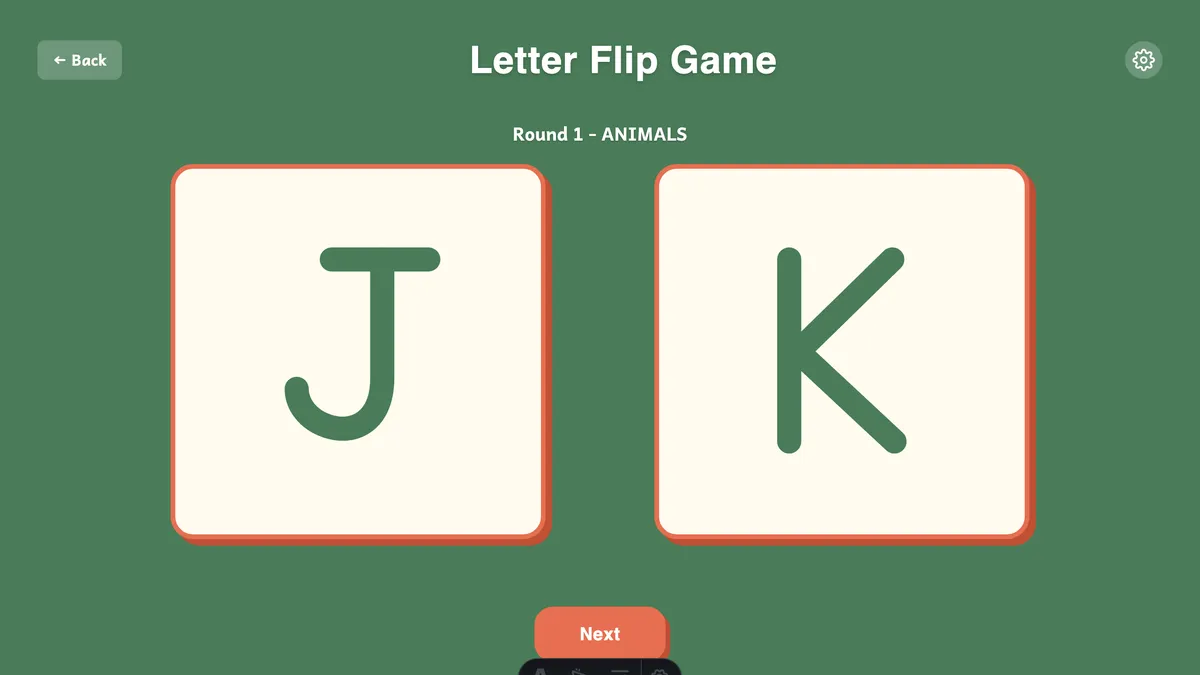 Letter Flip Game screenshot
