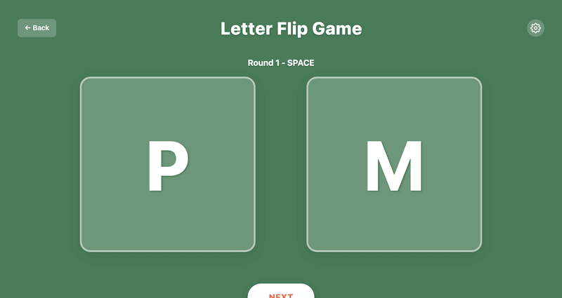 Letter Flip Game screenshot
